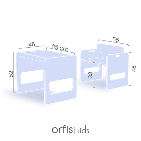 Mini Masa Sandalye - Orfis Kids