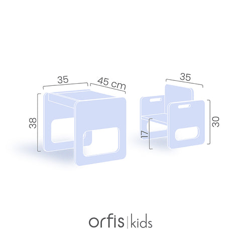 Mini Masa Sandalye - Orfis Kids