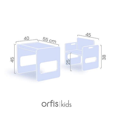 Mini Masa Sandalye - Orfis Kids