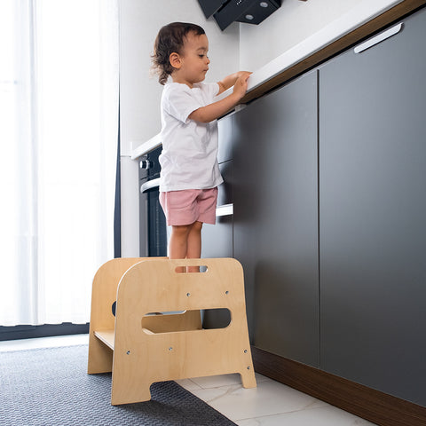 Montessori Çocuk ve Bebek Basamak Tabure - Orfis Kids