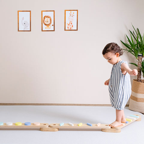 Montessori Doğal Ahşap Denge Kirişi