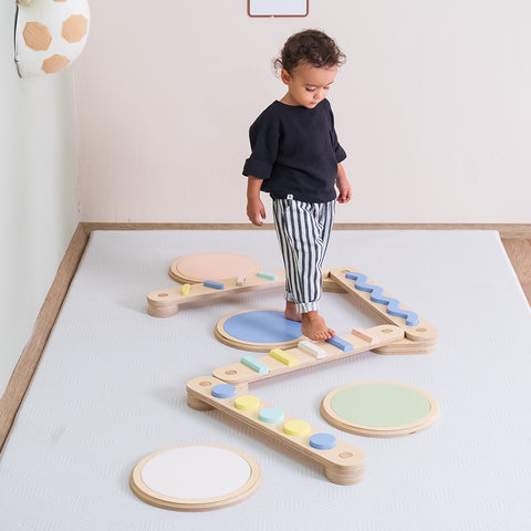 Montessori Doğal Ahşap Denge Kirişi