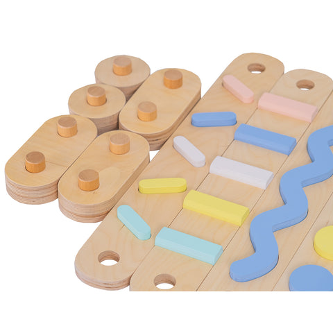 Montessori Doğal Ahşap Denge Kirişi