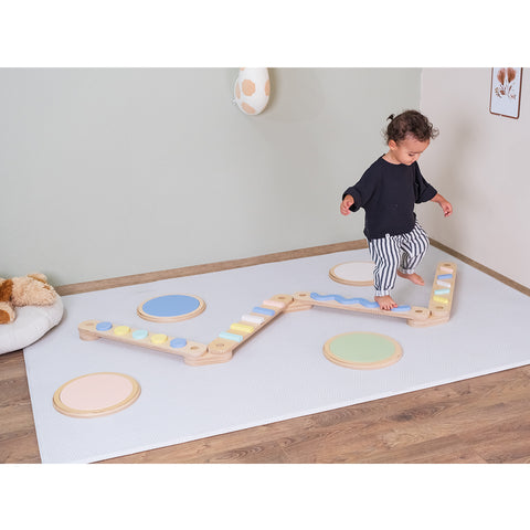 Montessori Doğal Ahşap Denge Kirişi