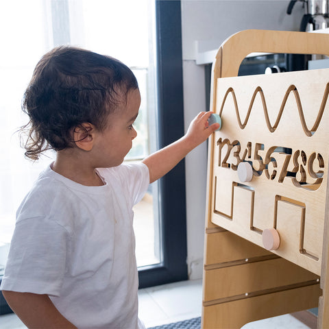 Montessori Doğal Ahşap Öğrenme Kulesi - Orfis Kids