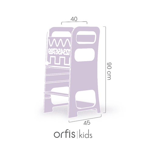 Montessori Doğal Ahşap Öğrenme Kulesi - Orfis Kids
