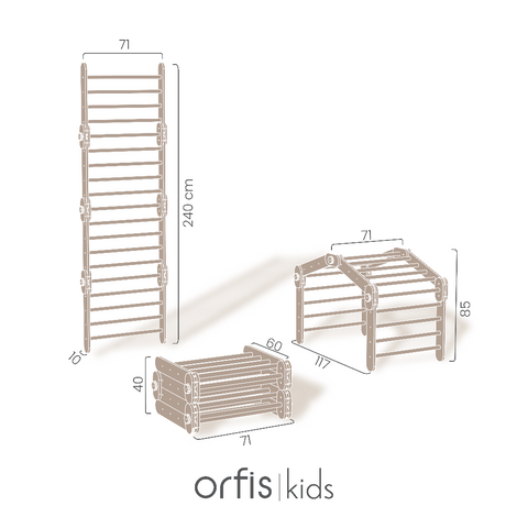 Montessori Dönüşen Tırmanma Merdiveni - Orfis Kids