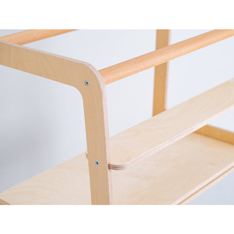 Montessori İkizler İçin Doğal Ahşap Öğrenme Kulesi