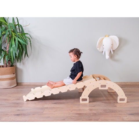 Montessori Küçük Pikler Halkası ve Rampa İkili Set - Orfis Kids