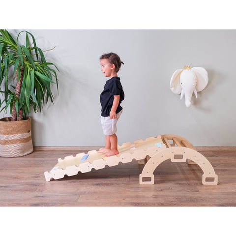 Montessori Küçük Pikler Halkası ve Rampa İkili Set - Orfis Kids