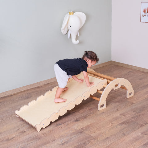 Montessori Küçük Pikler Halkası ve Rampa İkili Set - Orfis Kids