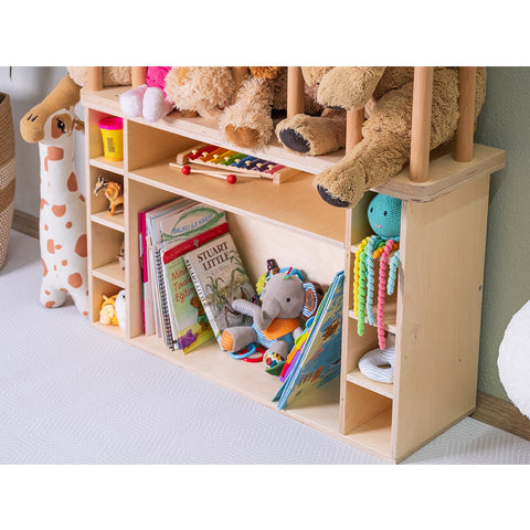 Montessori Pelüş Oyuncak Depolama ve Geniş Kitaplık - Orfis Kids