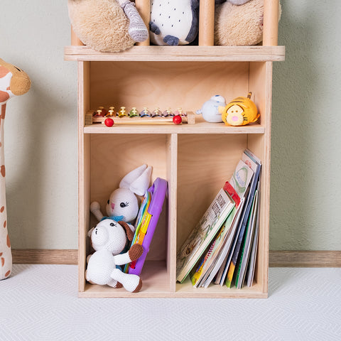 Montessori Pelüş Oyuncak Depolama ve Kitaplık