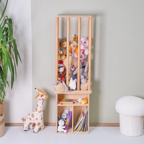Montessori Pelüş Oyuncak Depolama ve Kitaplık - Orfis Kids