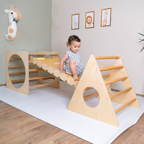 Montessori Pikler Karesi, Üçgen ve Rampa Üçlü Set - Orfis Kids