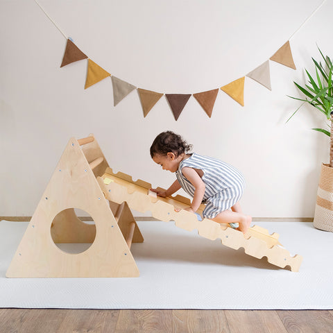 Montessori Pikler Üçgeni ve Rampa İkili Set - Orfis Kids