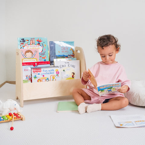 Montessori Taşınabilir Açılı Kitaplık