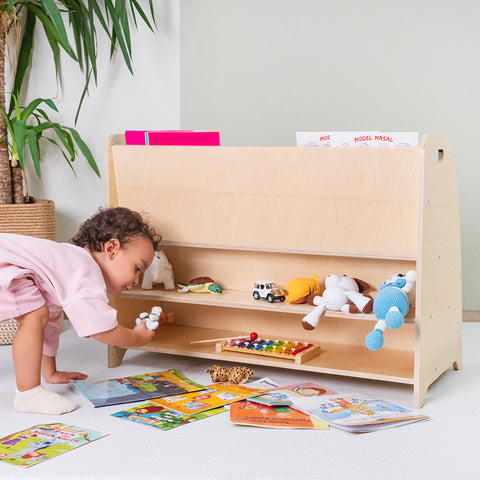 Montessori Taşınabilir Açılı Kitaplık