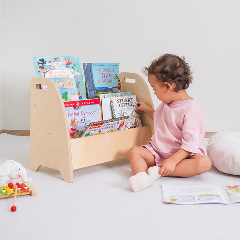 Montessori Taşınabilir Açılı Kitaplık