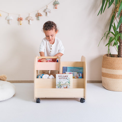 Montessori Tekerlekli Kitaplık - Orfis Kids