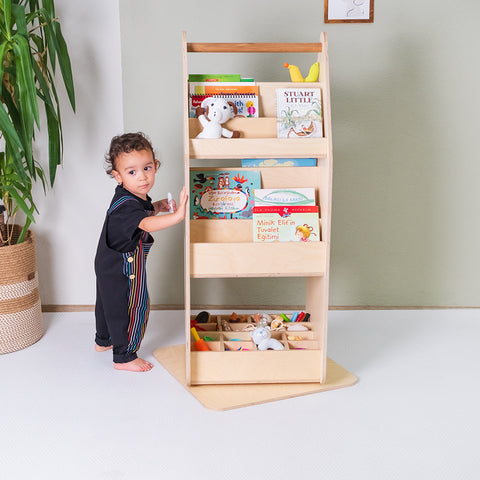 Montessori Yazı Tahtalı Döner Kitaplık - h:113 cm - Orfis Kids