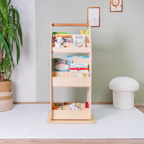 Montessori Yazı Tahtalı Döner Kitaplık - h:113 cm