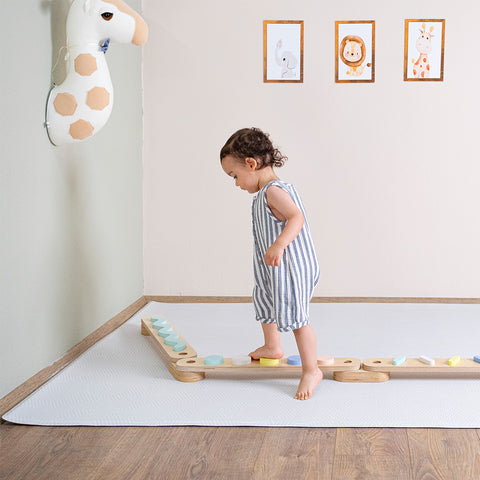 Montessori Doğal Ahşap Denge Kirişi
