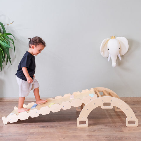 Montessori Küçük Pikler Halkası ve Rampa İkili Set