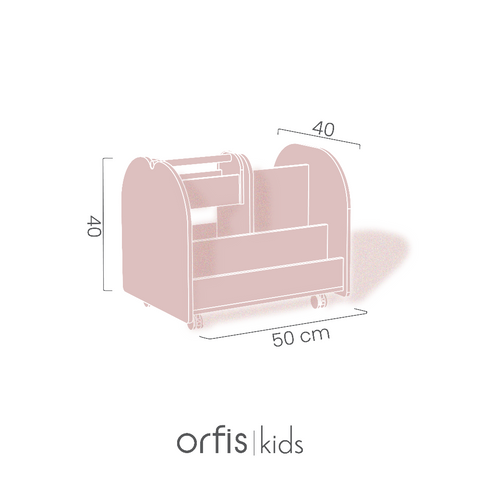 Montessori Tekerlekli Kitaplık - Orfis Kids