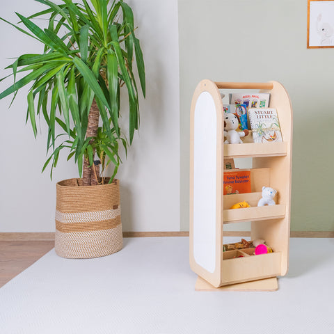 Montessori Yazı Tahtalı Döner Kitaplık - h:90cm