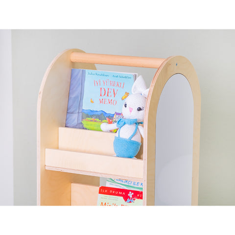 Montessori Yazı Tahtalı Döner Kitaplık - h:90cm